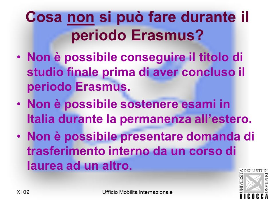 Cosa non si può fare durante il periodo Erasmus