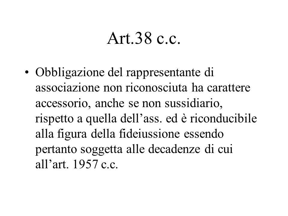 Art.38 c.c.