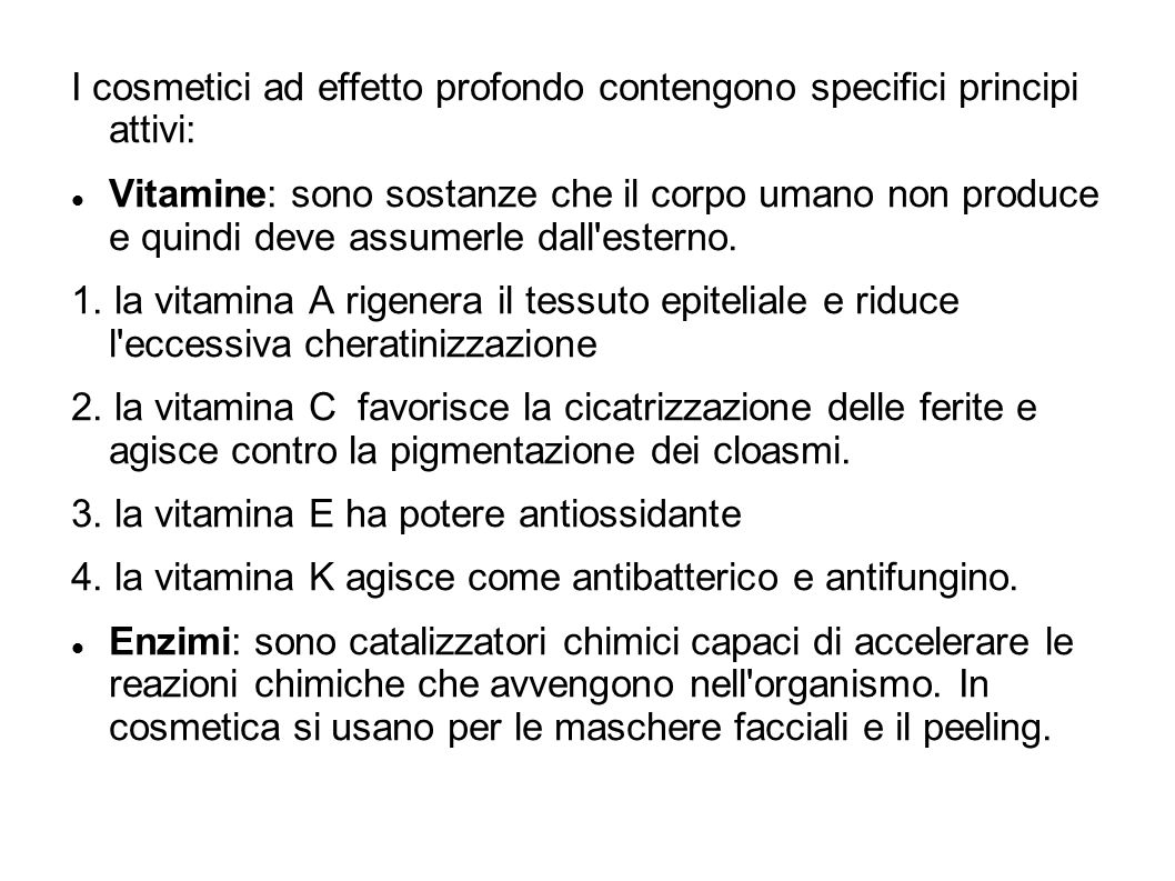 vitamina a nei cosmetici