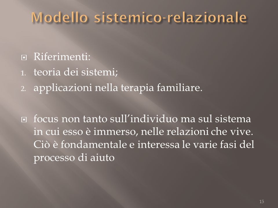 Modello sistemico-relazionale