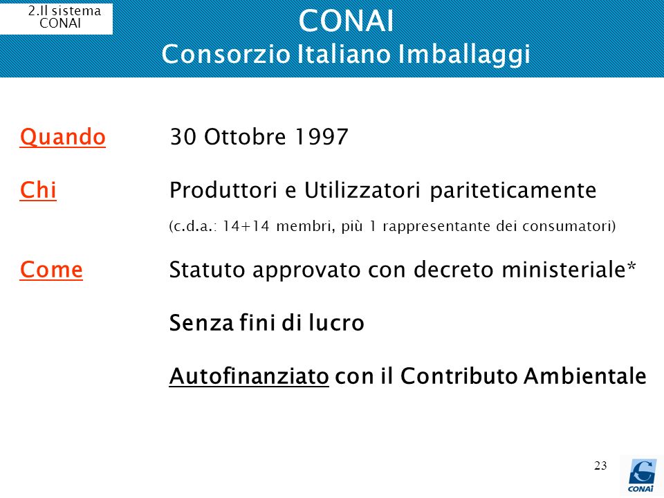 CONAI Consorzio Italiano Imballaggi