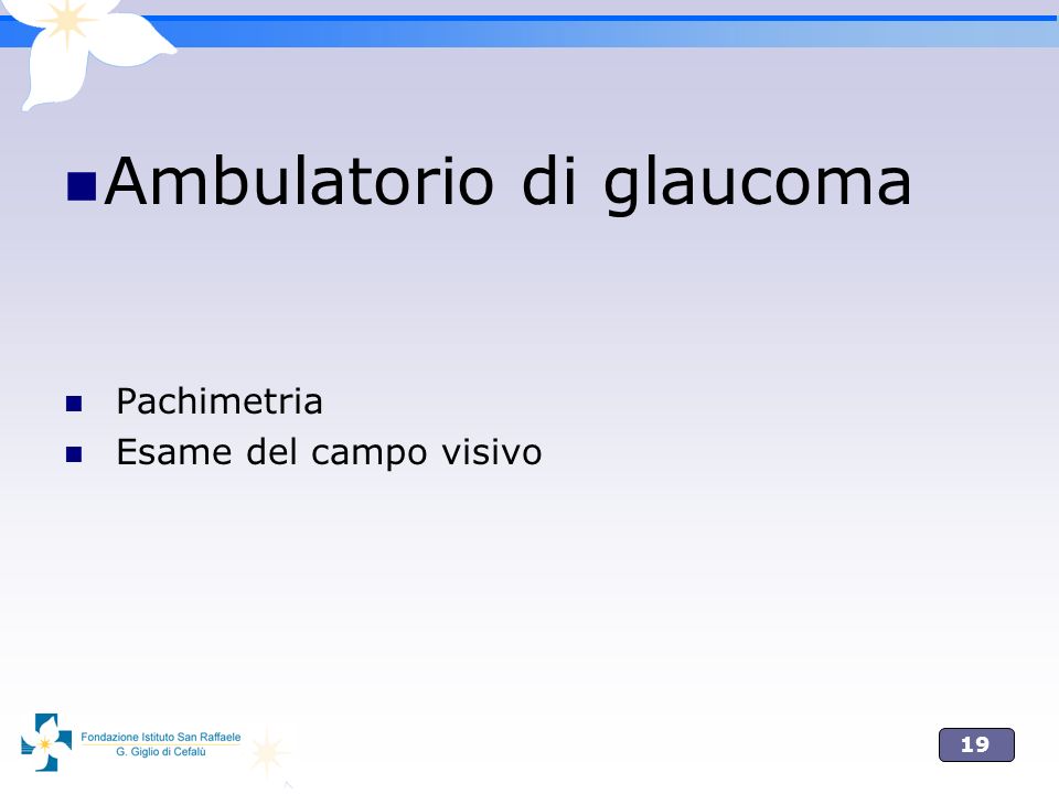Ambulatorio di glaucoma