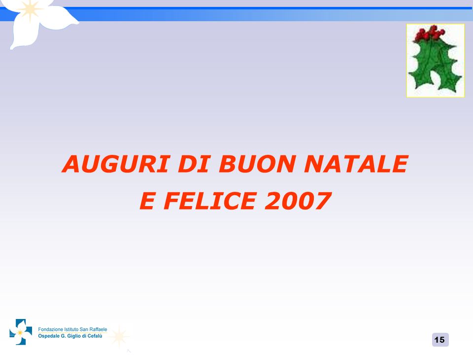 AUGURI DI BUON NATALE E FELICE 2007