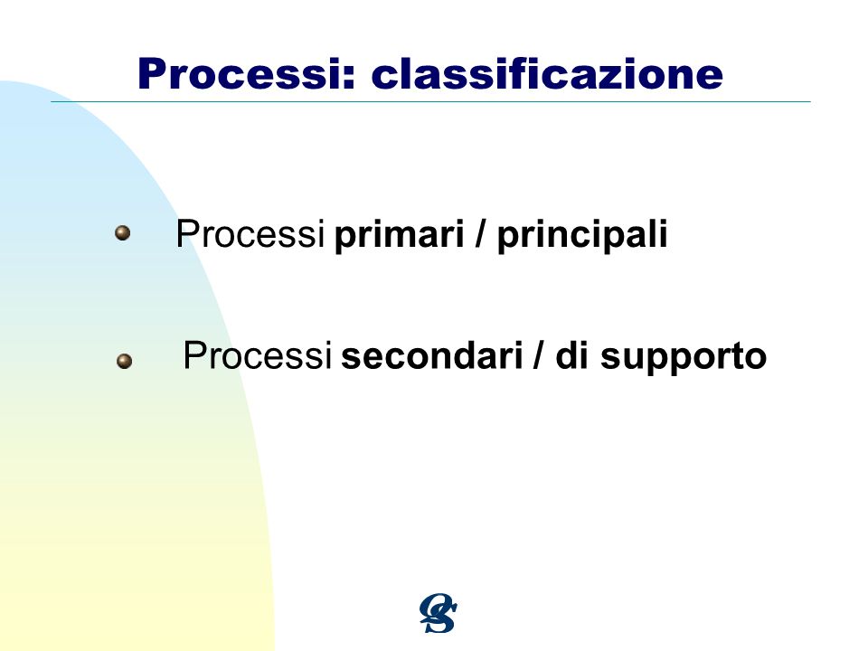 Processi: classificazione