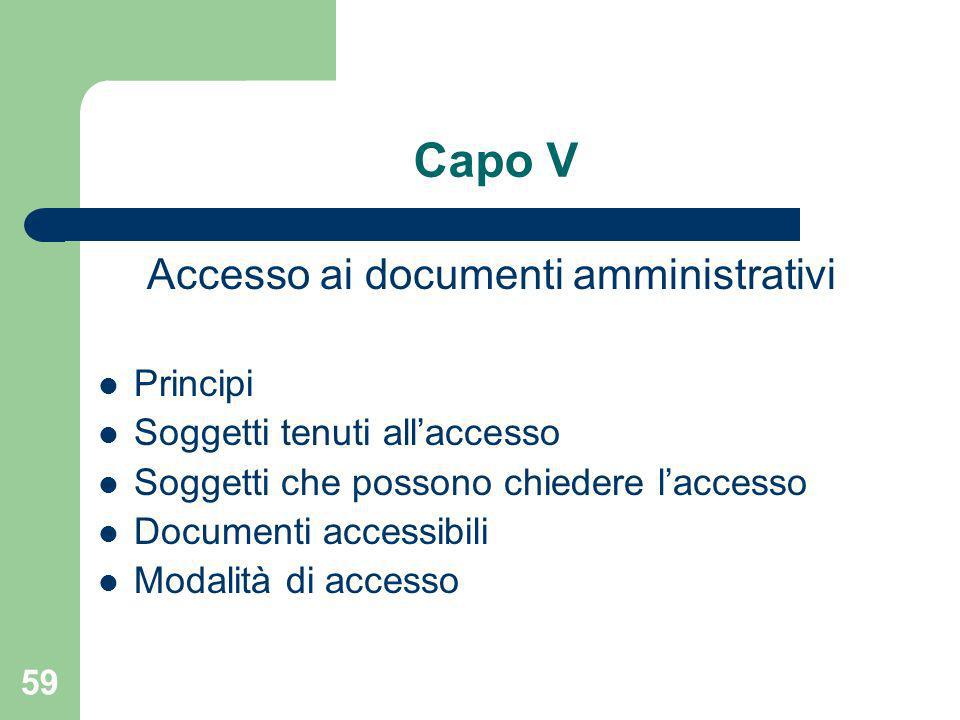 Accesso ai documenti amministrativi