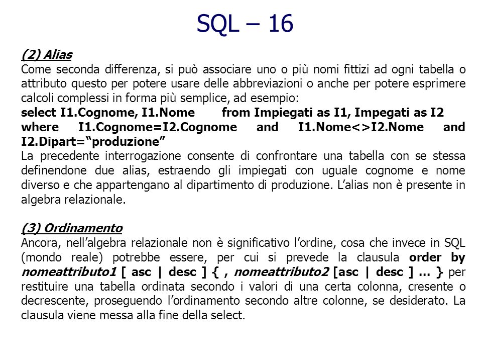 SQL – 16 (2) Alias.