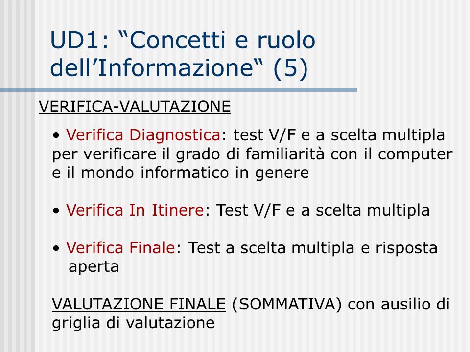 UD1: Concetti e ruolo dell’Informazione (5)