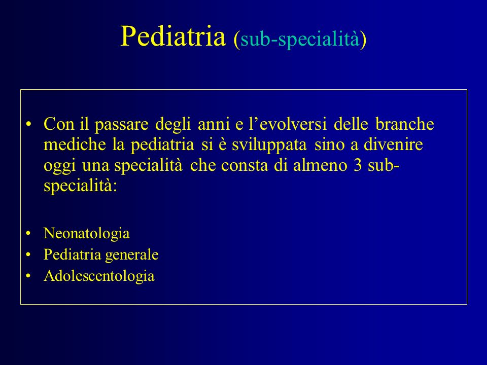 Pediatria (sub-specialità)