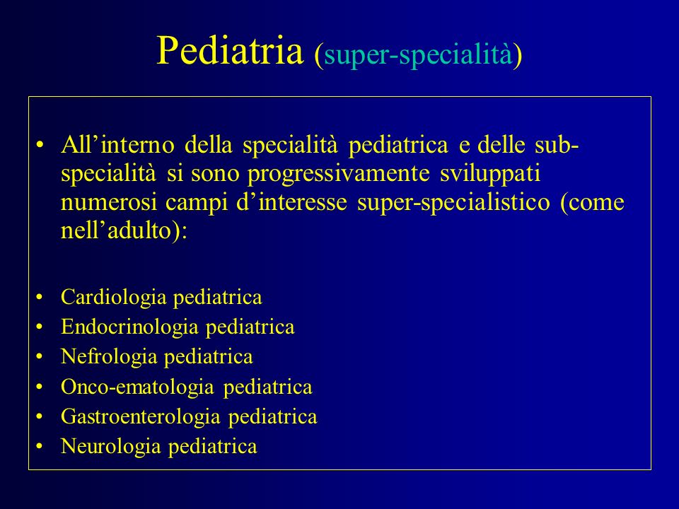Pediatria (super-specialità)