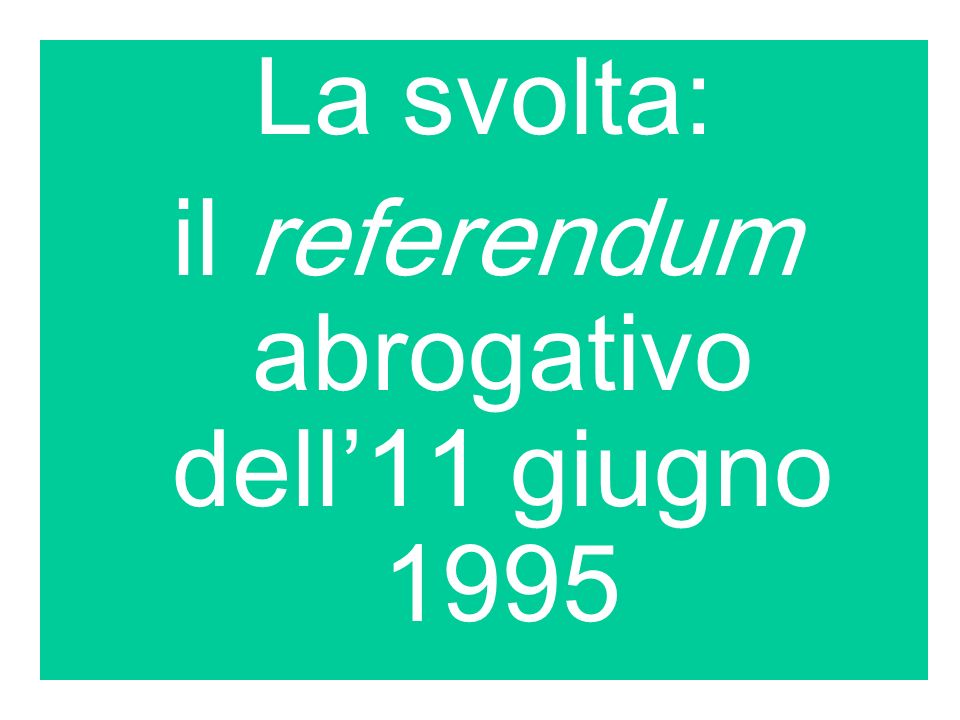 il referendum abrogativo dell’11 giugno 1995