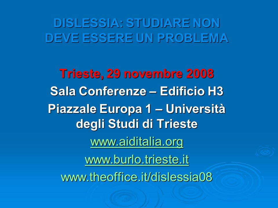 Piazzale Europa 1 – Università degli Studi di Trieste