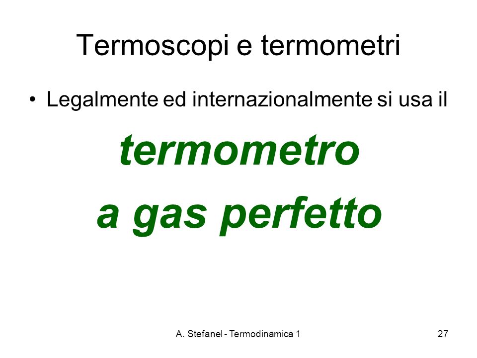 Termoscopi e termometri
