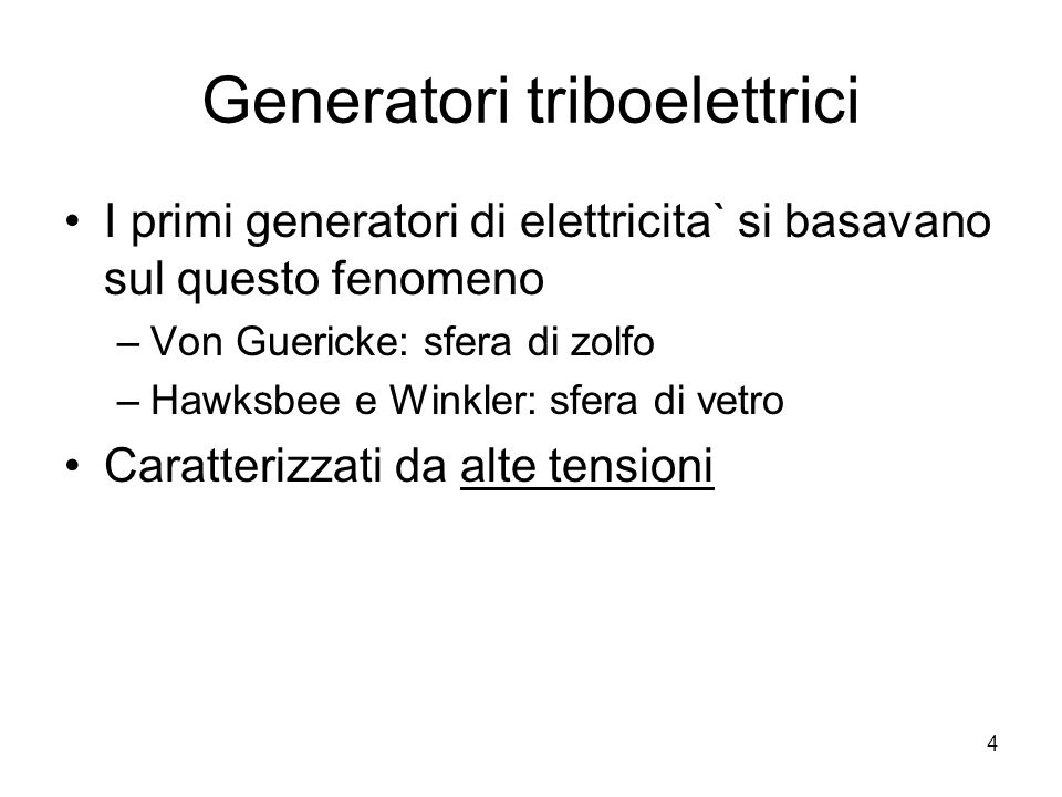 Generatori triboelettrici