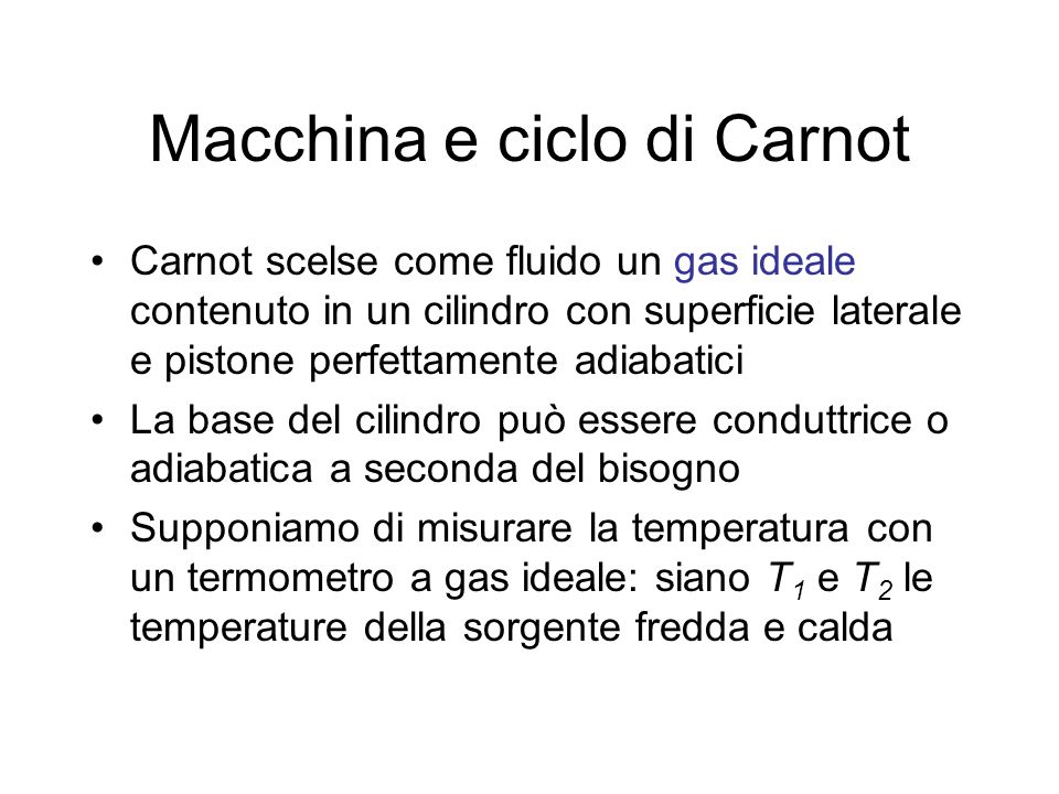 Macchina e ciclo di Carnot