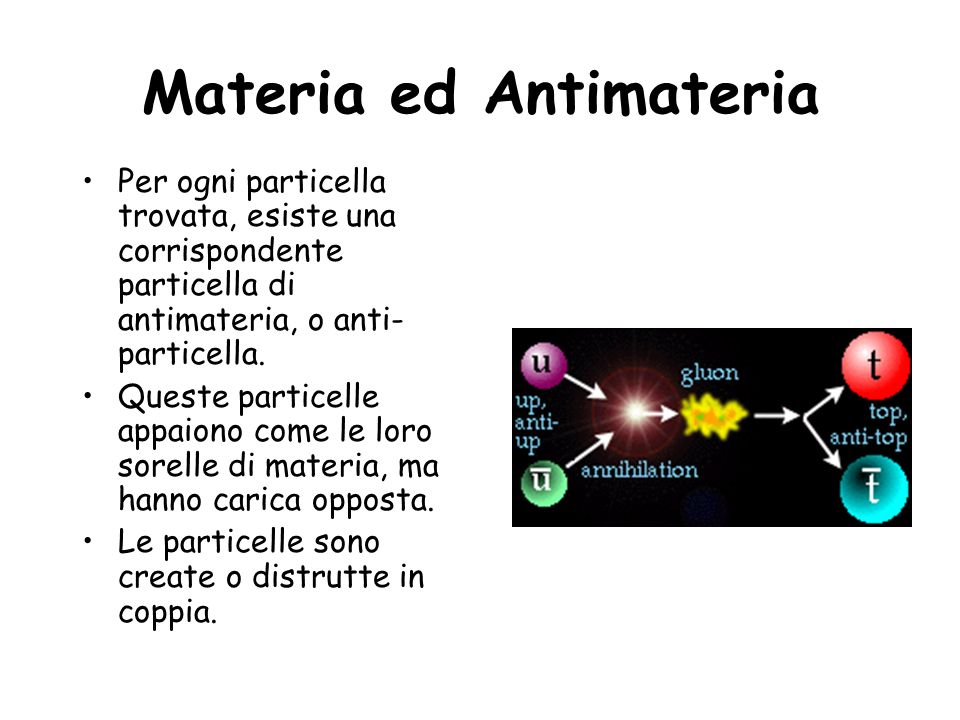 Materia ed Antimateria