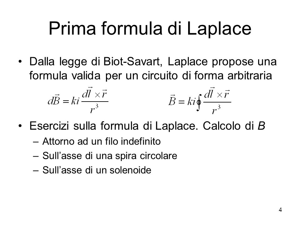 Prima formula di Laplace