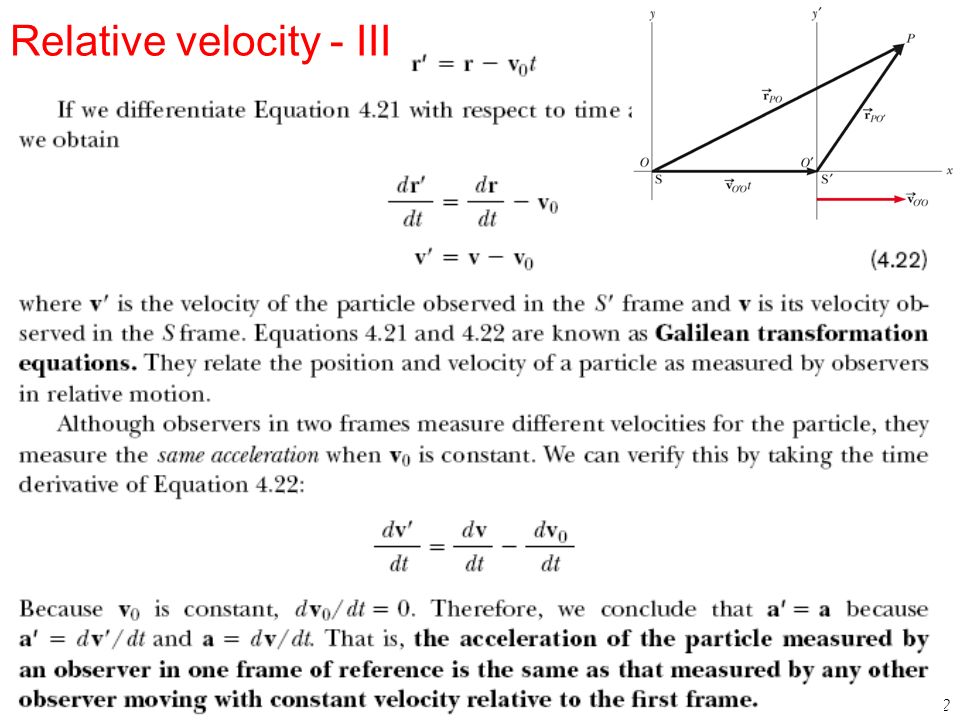 Relative velocity - III