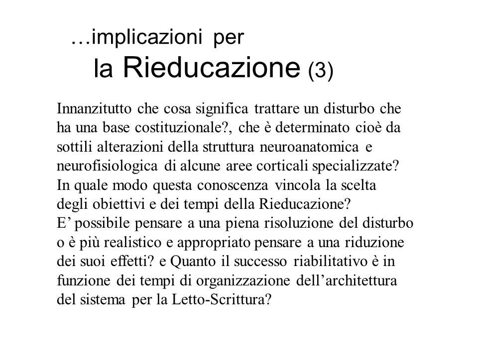 La Rieducazione Della Dislessia Evolutiva - Ppt Scaricare