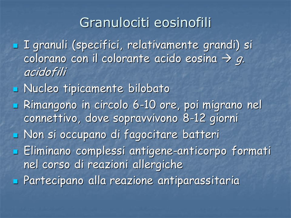 Granulociti eosinofili