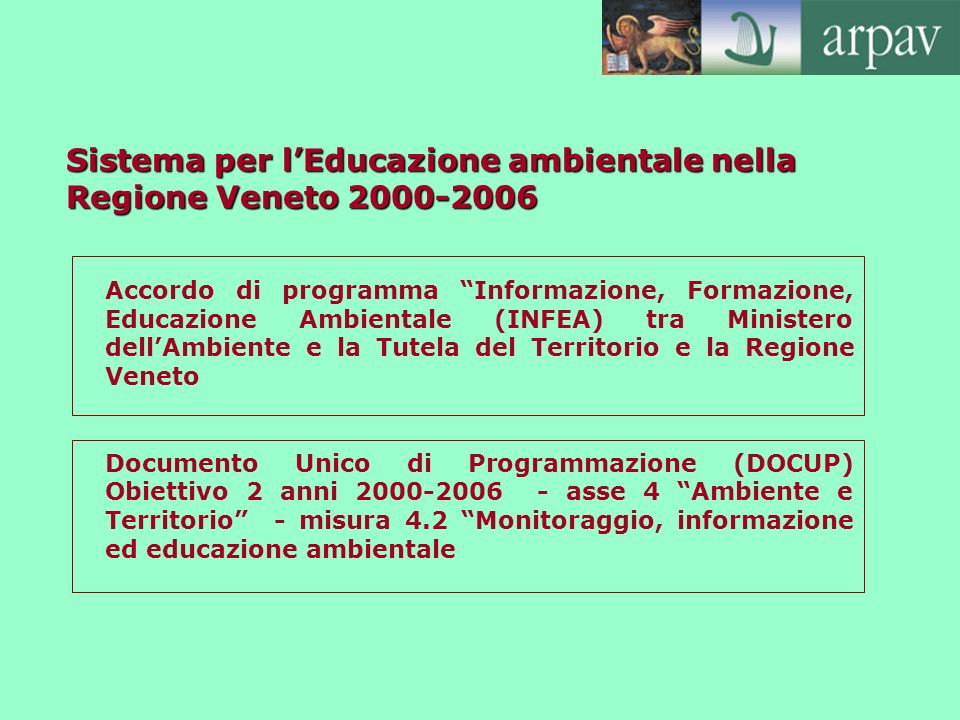 Sistema per l’Educazione ambientale nella Regione Veneto