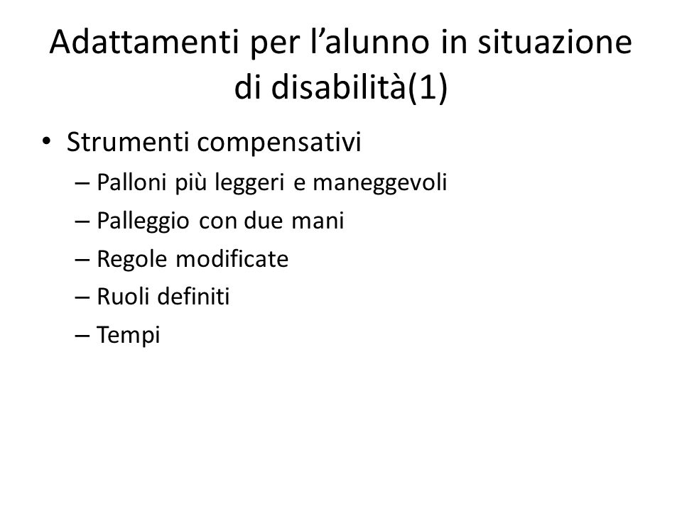 Adattamenti per l’alunno in situazione di disabilità(1)