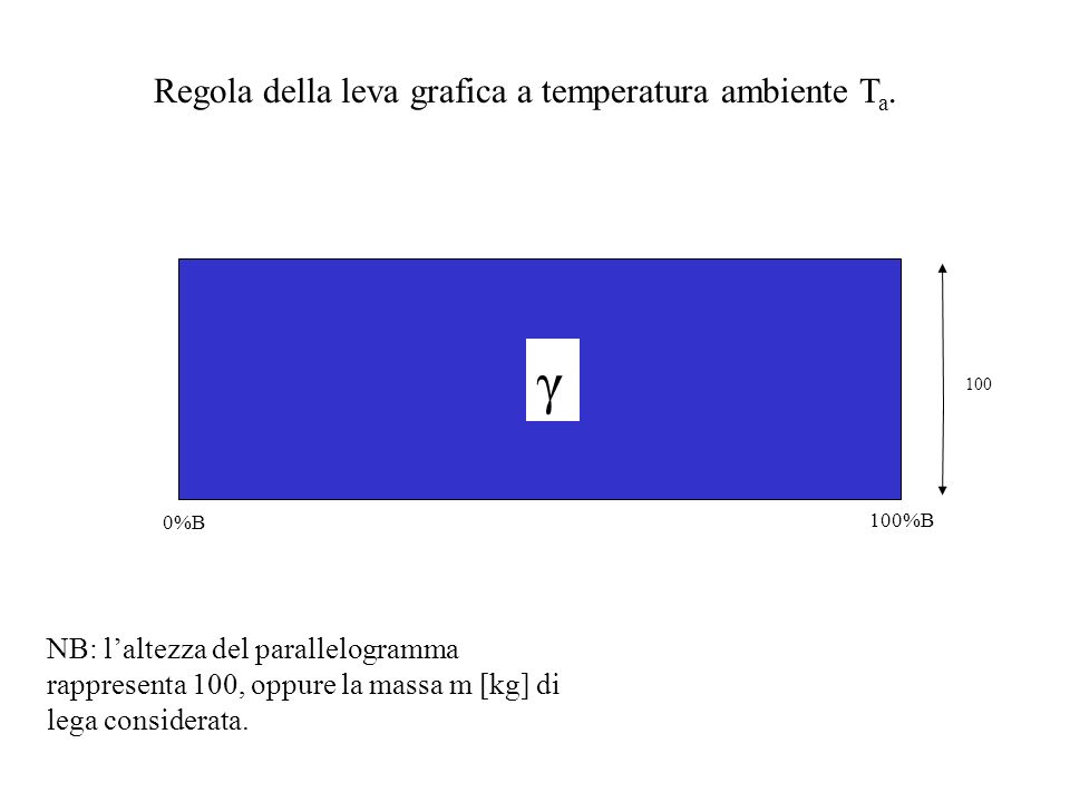 γ Regola della leva grafica a temperatura ambiente Ta.