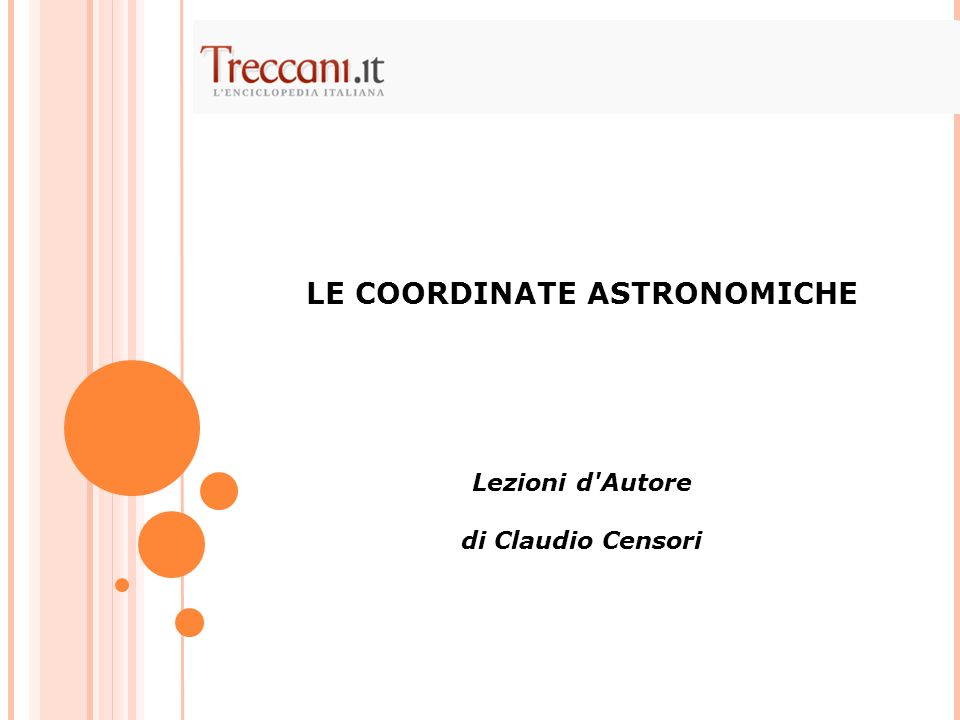 LE COORDINATE ASTRONOMICHE
