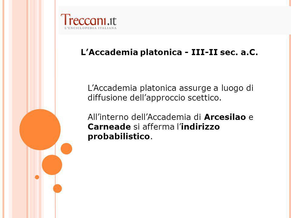 L’Accademia platonica - III-II sec. a.C.