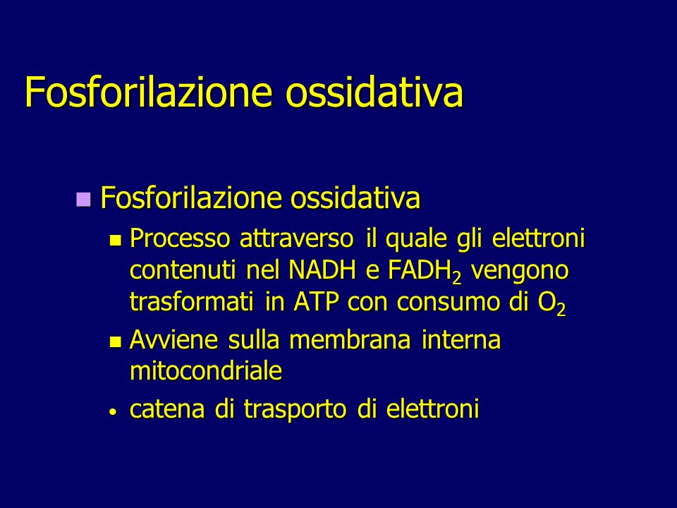 Fosforilazione ossidativa