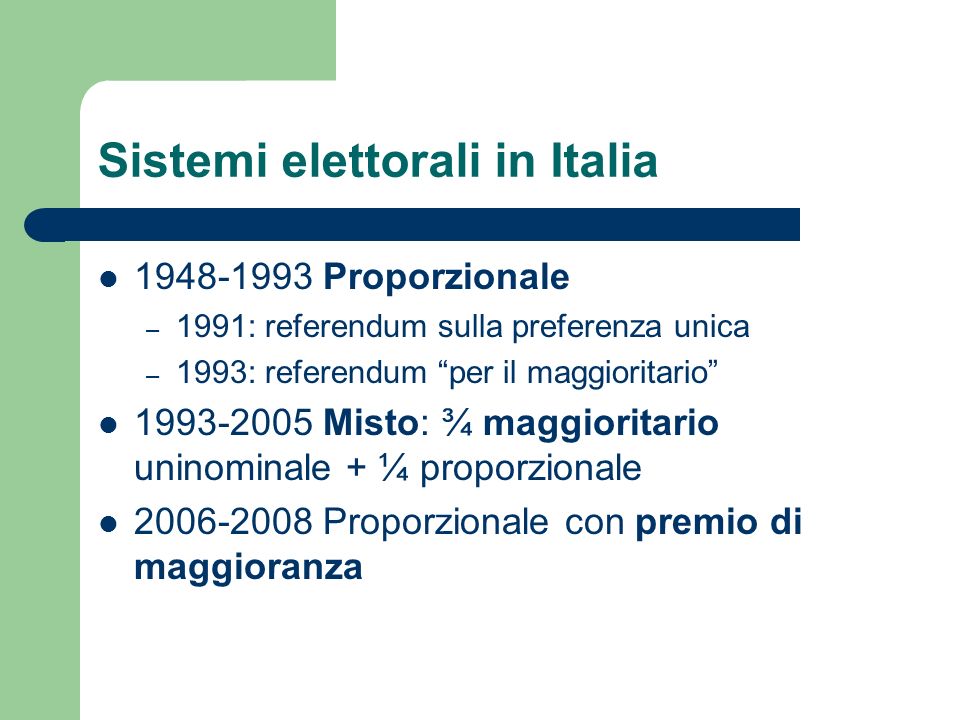 Sistemi elettorali in Italia