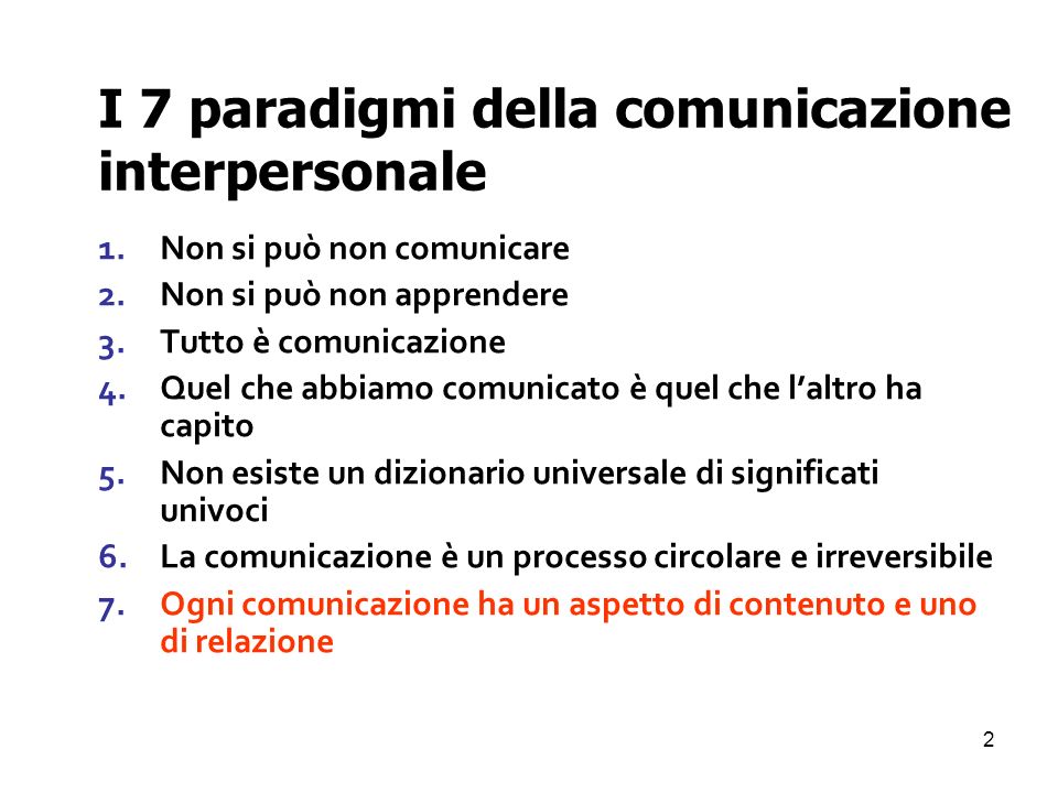 I 7 paradigmi della comunicazione interpersonale