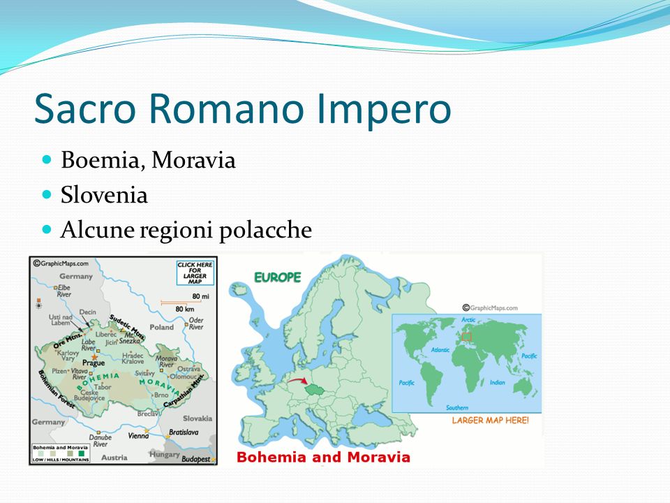 Sacro Romano Impero Boemia, Moravia Slovenia Alcune regioni polacche