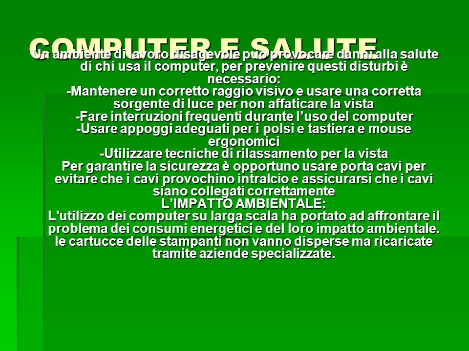 COMPUTER E SALUTE