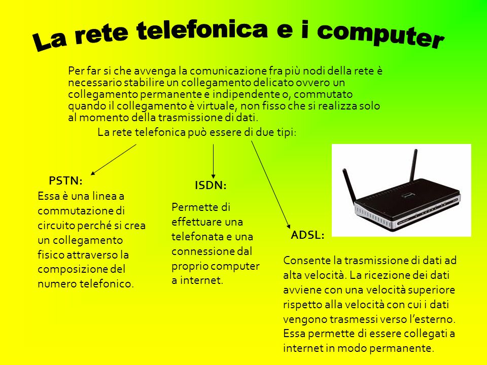 La rete telefonica e i computer
