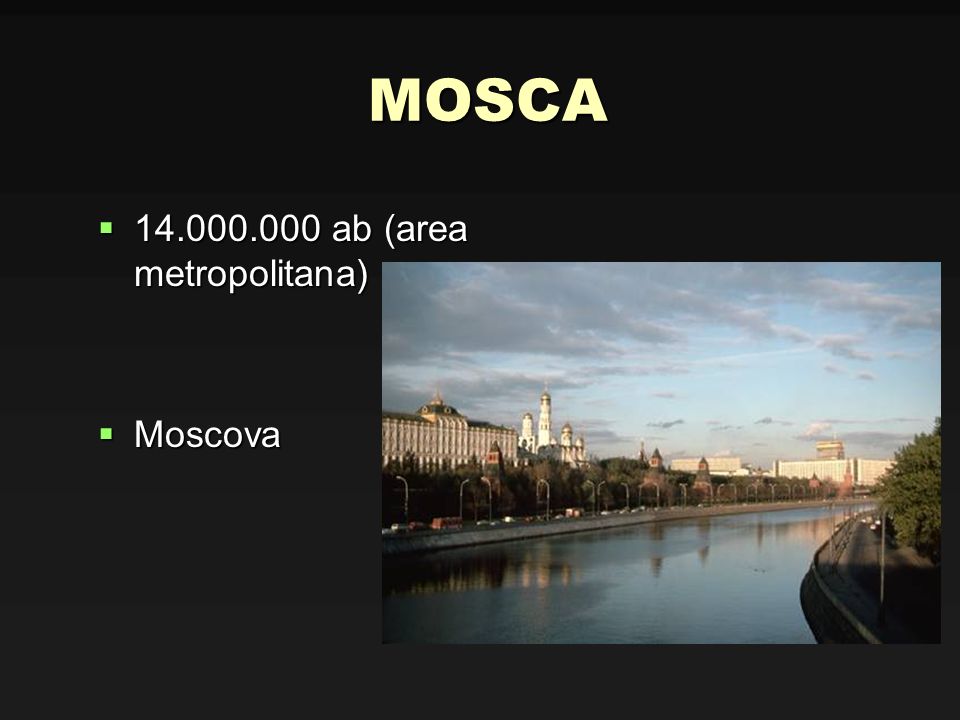 MOSCA ab (area metropolitana) Moscova