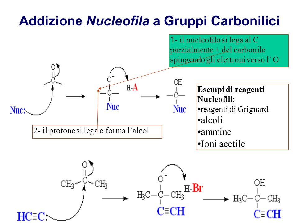 Addizione Nucleofila a Gruppi Carbonilici