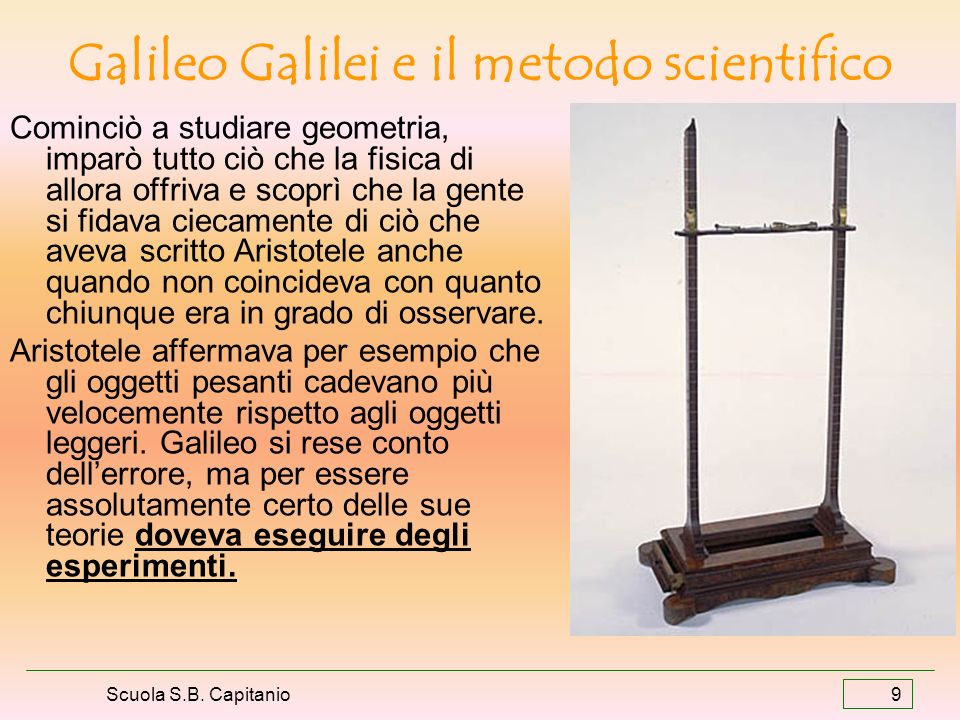 Galileo Galilei e il metodo scientifico