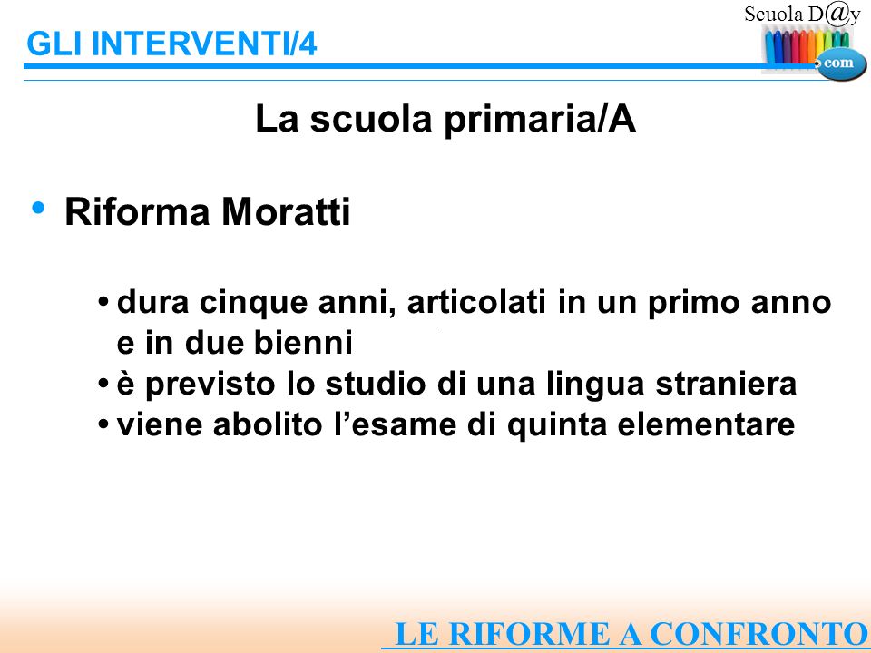 La scuola primaria/A Riforma Moratti GLI INTERVENTI/4