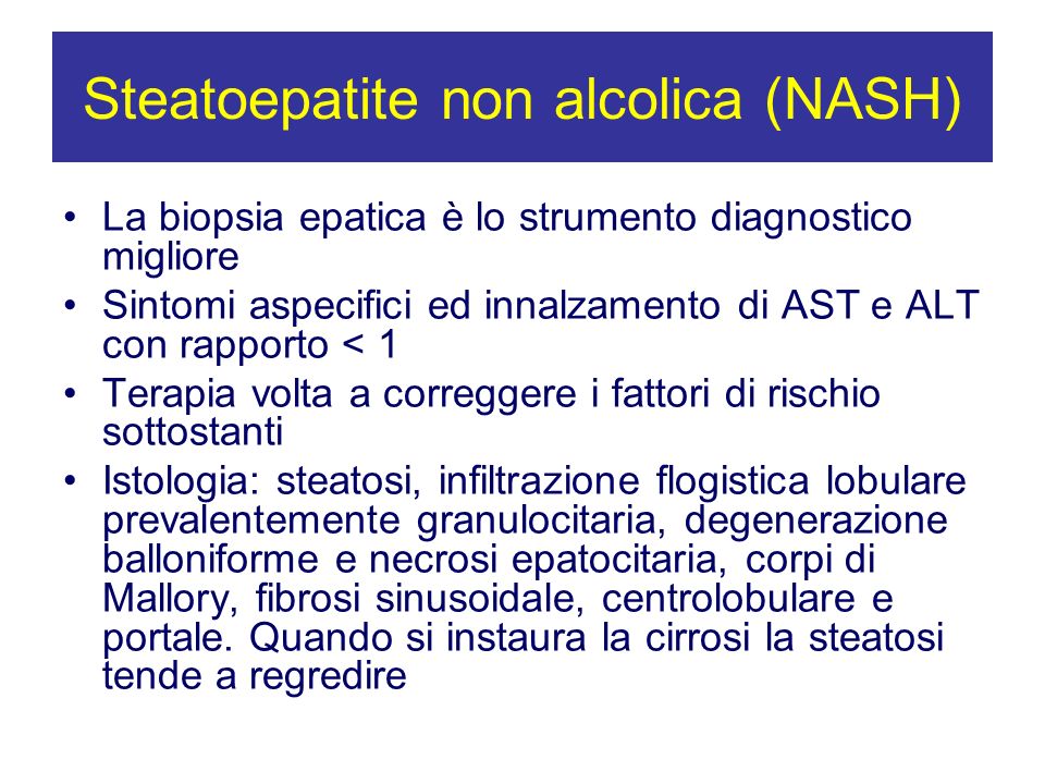 Steatoepatite non alcolica (NASH)