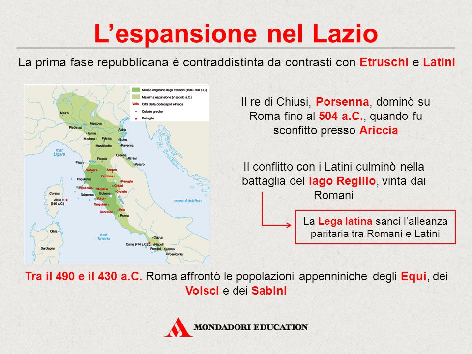 L’espansione nel Lazio