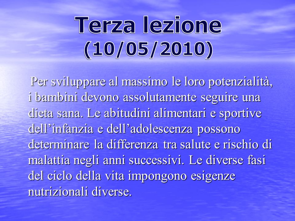 Terza lezione (10/05/2010)