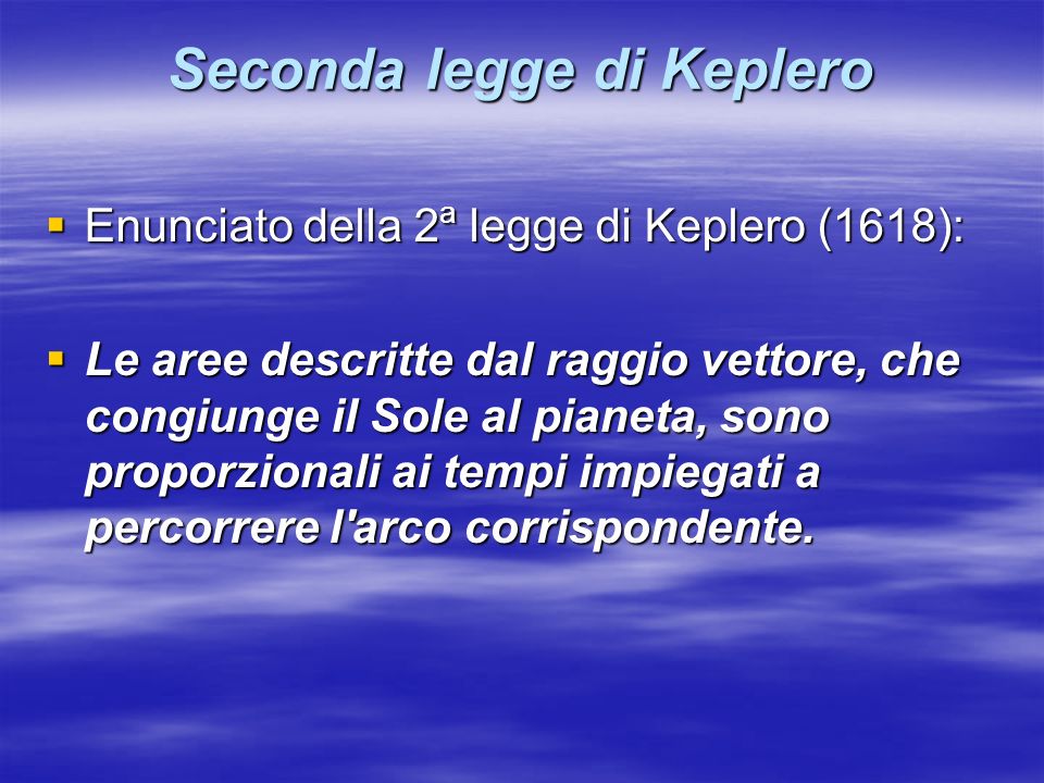 Seconda legge di Keplero