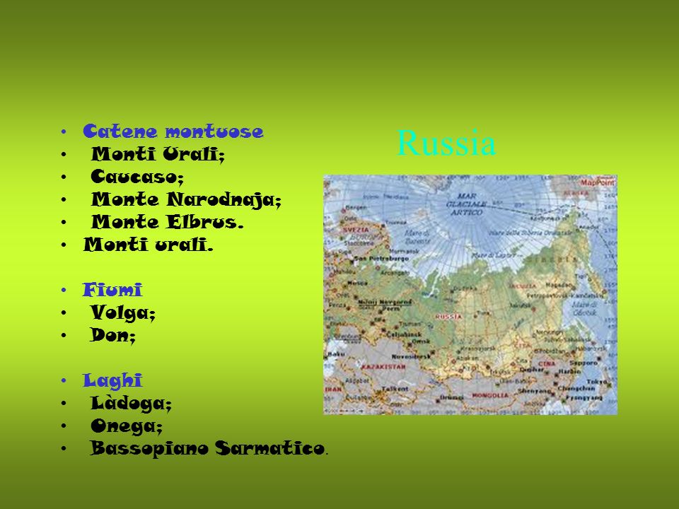 Russia Catene montuose Monti Urali; Caucaso; Monte Narodnaja;