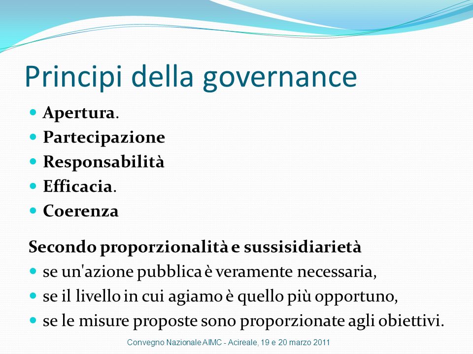 Principi della governance
