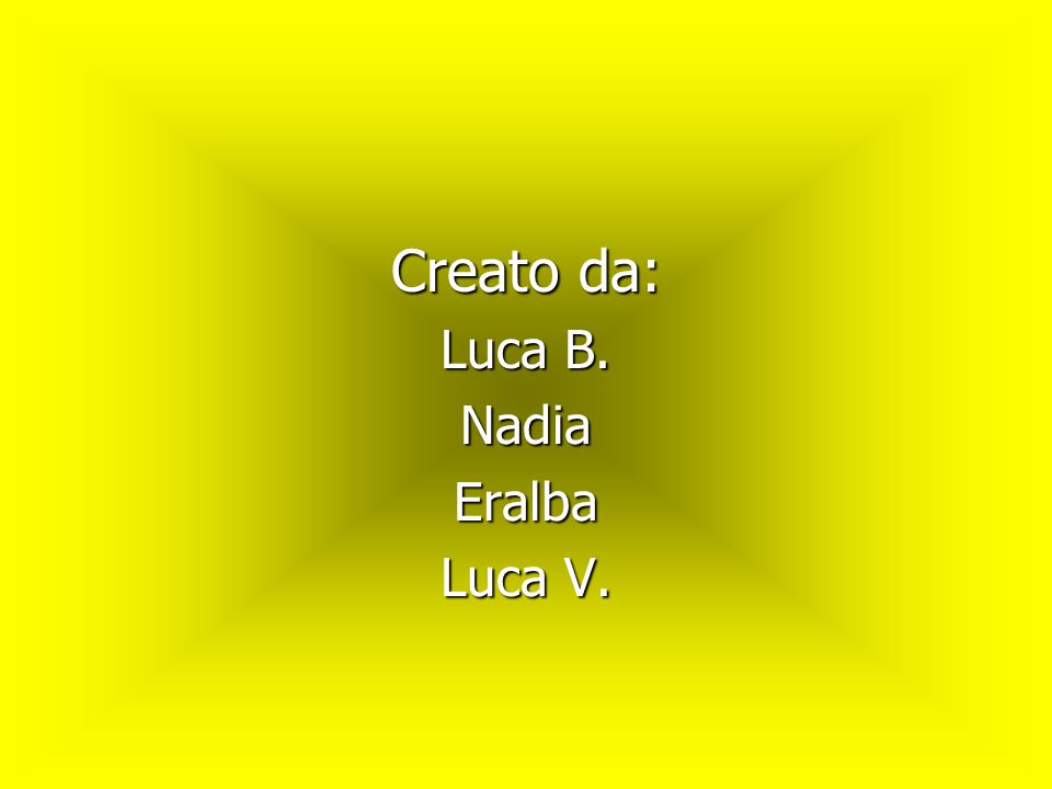 Creato da: Luca B. Nadia Eralba Luca V.
