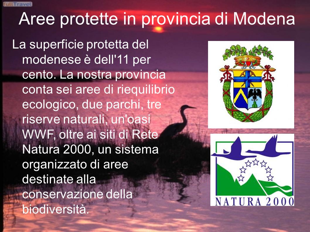 Aree protette in provincia di Modena