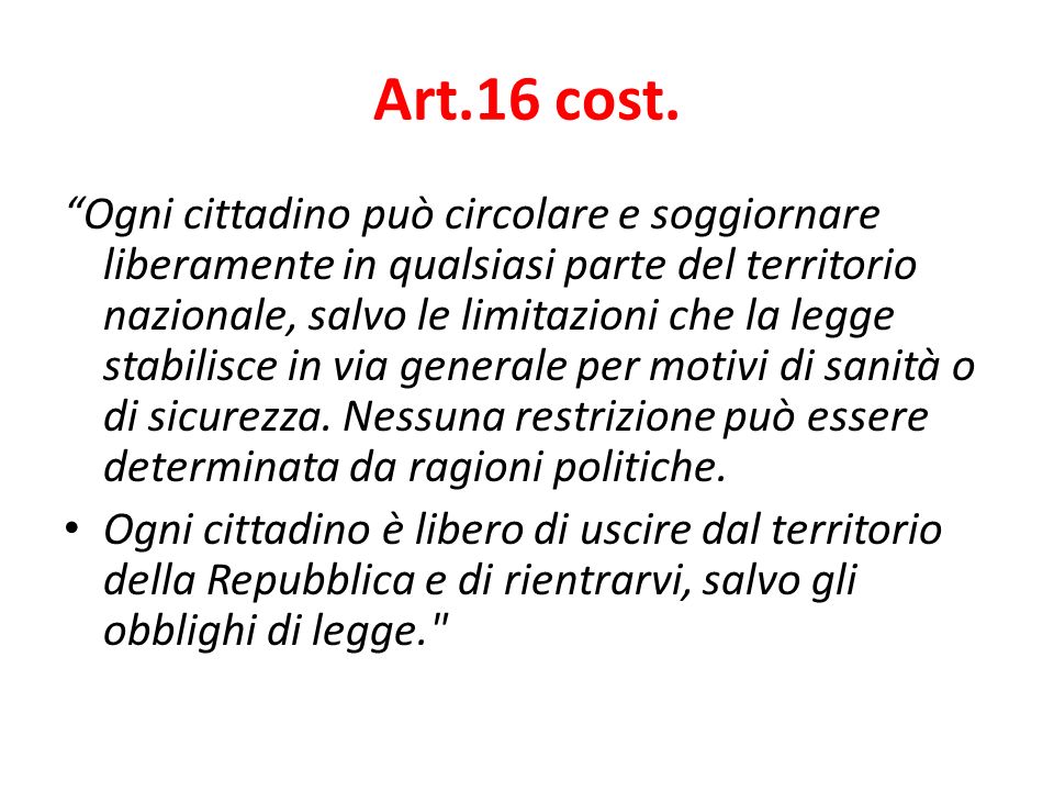 Art.16 cost.