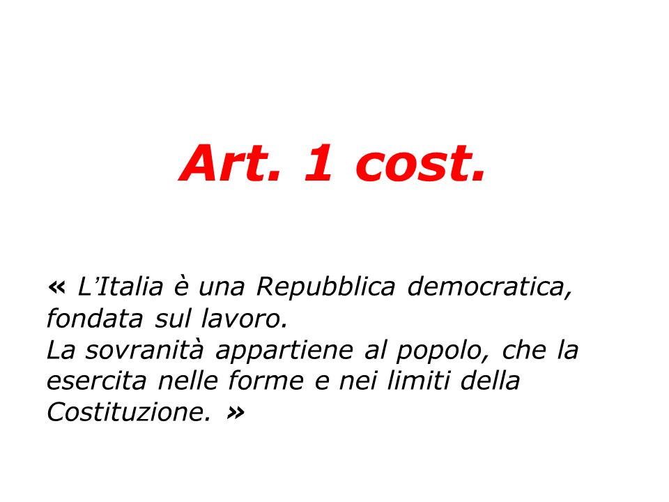 Art. 1 cost.
