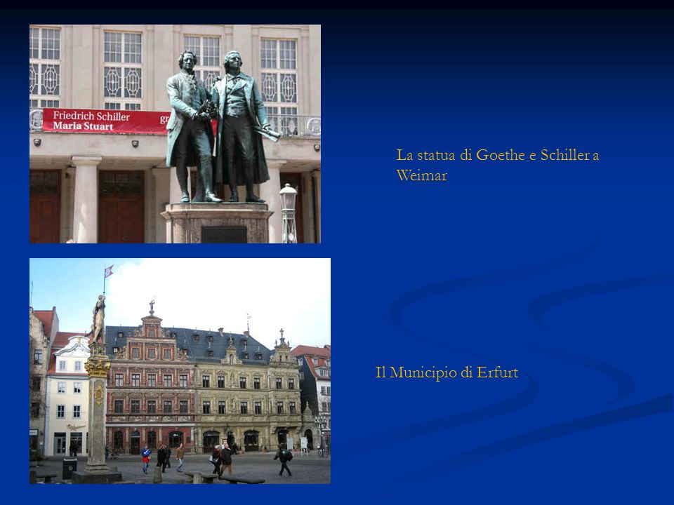 La statua di Goethe e Schiller a Weimar