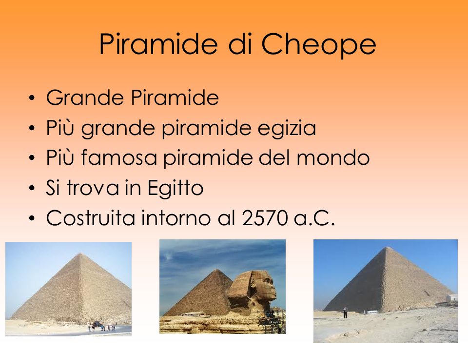 Piramide di Cheope Grande Piramide Più grande piramide egizia